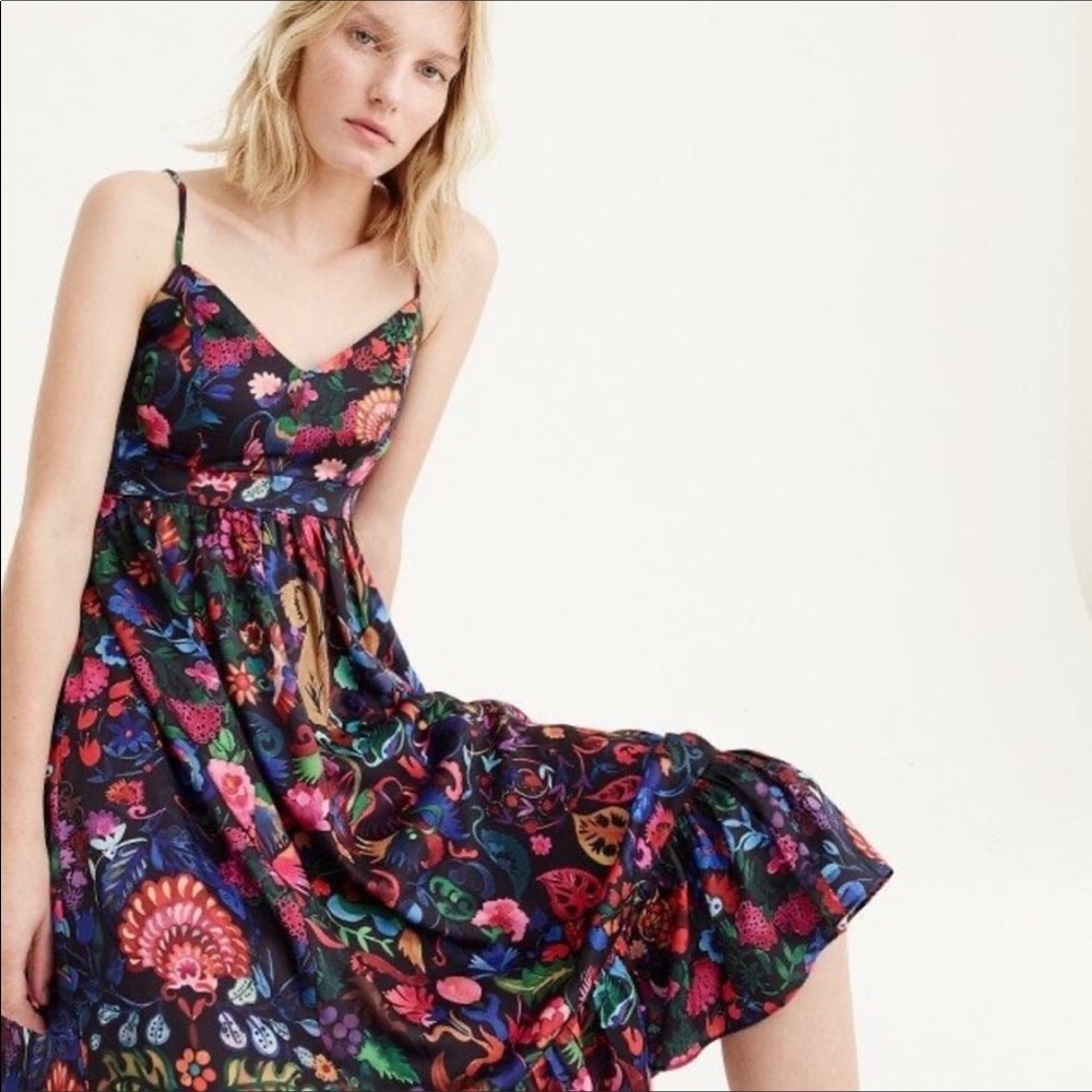 J. Crew Multicolor Floral Dress